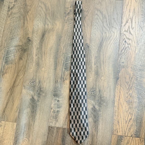 Joseph & Feiss Vintage 100% silk neck tie geometric natural fibers men accessory - Picture 7 of 8